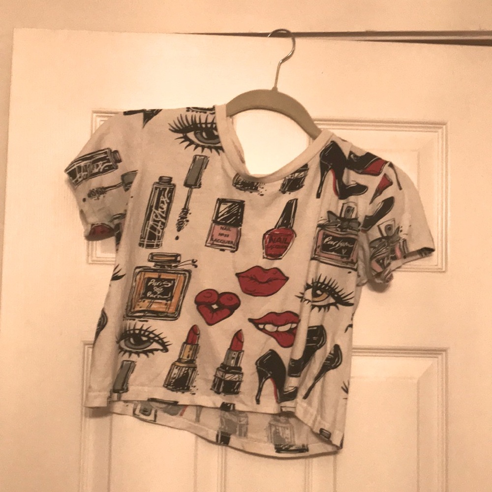 On fire S teenage girl cute crop top